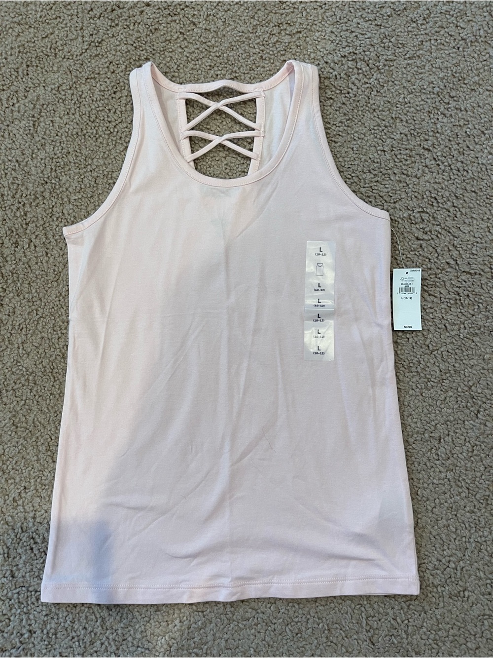 OLD NAVY Girls Summer Retro Boho Fitted Crisscross Back Tank Top
